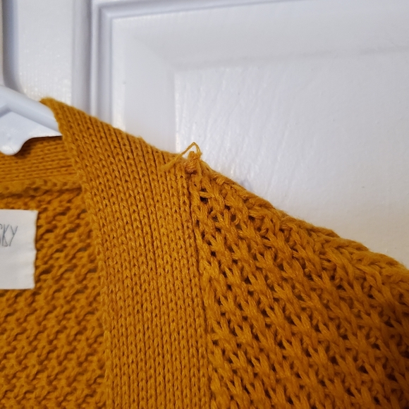 Sienna Sky Mustard Yellow Oversized Cardigan - Picture 4 of 4